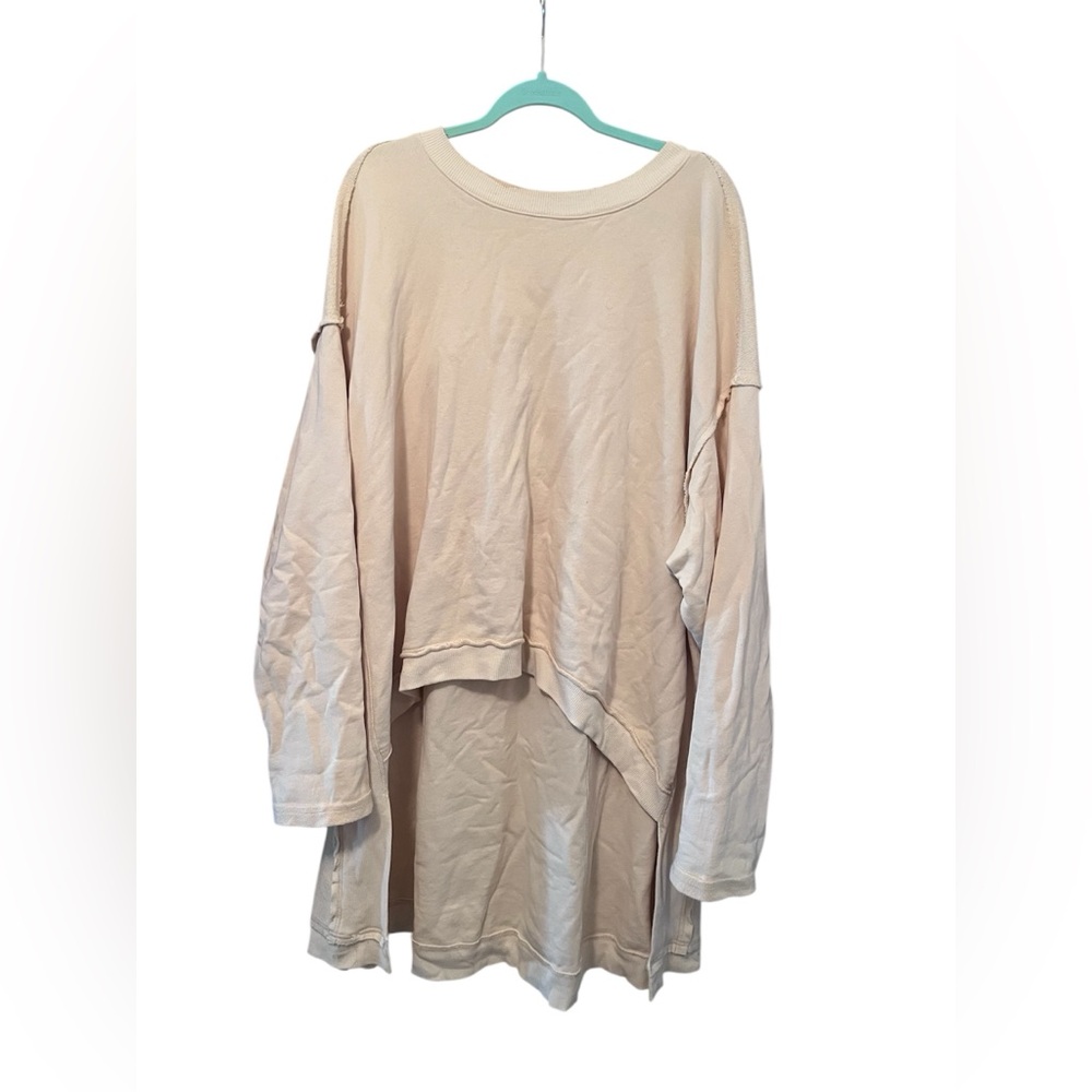 Emory Park Ribbed Cream Long Sleeve Top